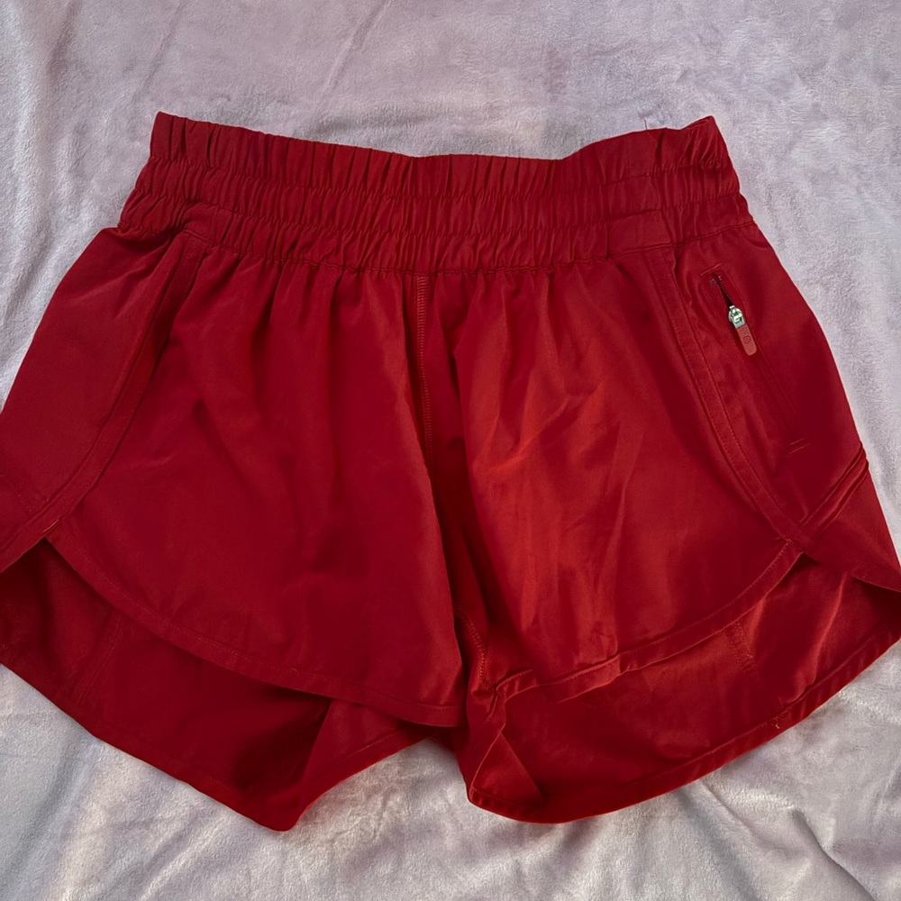 Lululemon Athletica Red Athletic Shorts